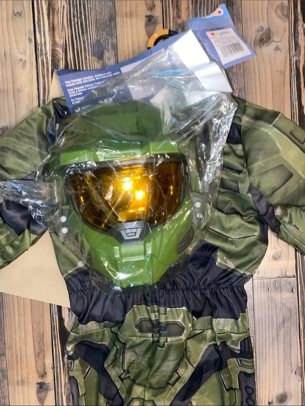 Disguise Halo Master Chief Muscle Costume - Green and Black size small 4-6